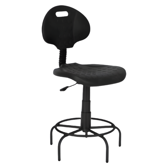 Silla industrial con descansa pies integrado modelo AI-02 SPIDER Aura Muebles