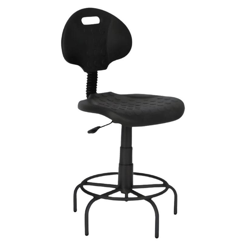 Silla industrial con descansa pies integrado modelo AI-02 SPIDER Aura Muebles