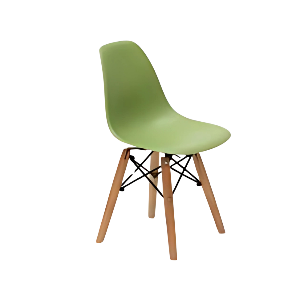 Silla infantil color verde respaldo bajo Aura Muebles modelo BERLIN KIDS