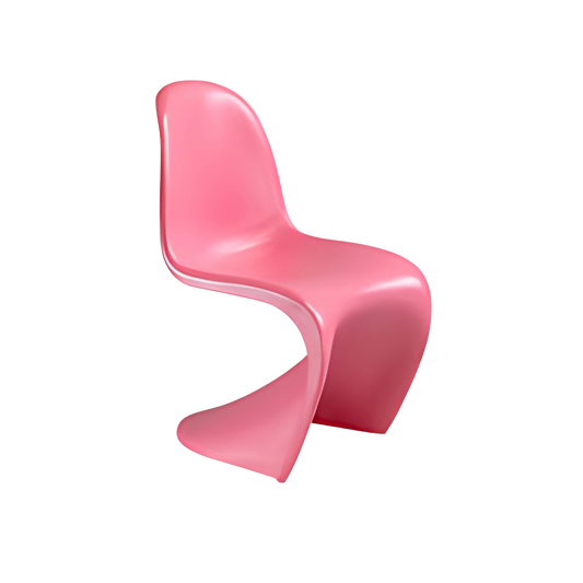 Silla Infantil color rosa Fabricada con plástico resistente diseño ergonómico Aura Muebles modelo PANTON KIDS