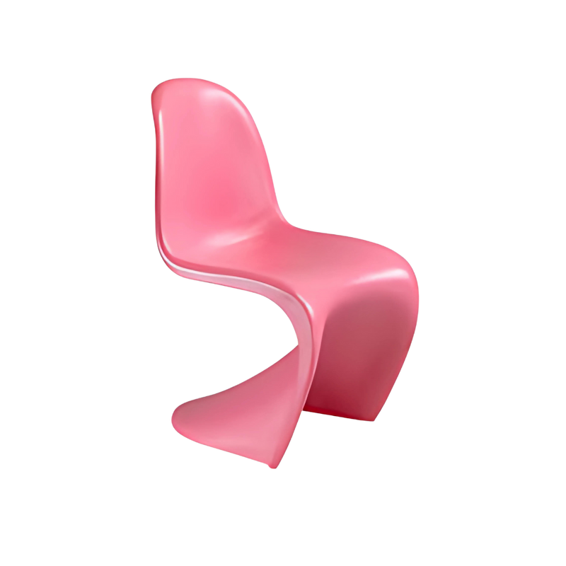 Silla Infantil color rosa Fabricada con plástico resistente diseño ergonómico Aura Muebles modelo PANTON KIDS