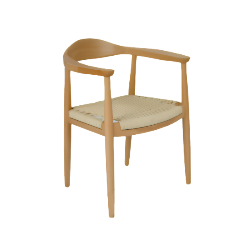 Silla Mónaco con brazos y asiento tejido