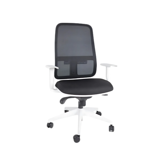Encuentra la silla operativa modelo BLAZE OHE-23 en color blanca en Aura Muebles. Esta silla ergonómica y elegante es perfecta para una oficina moderna y eficiente.