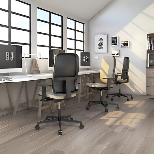 Descubre la silla operativa modelo BLAZE OHE-25 de Aura Muebles, la elección perfecta para un ambiente de trabajo cómodo y eficiente. Con diseño ergonómico y ajustes personalizables.