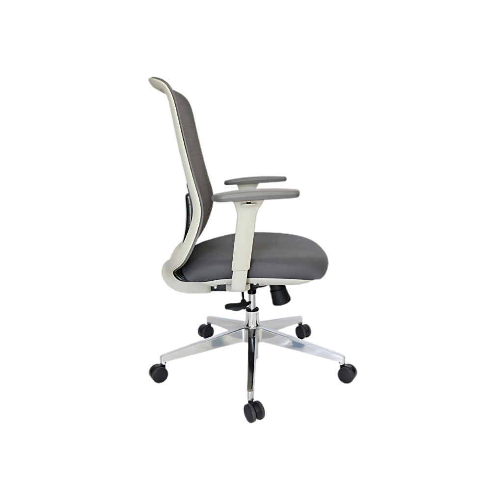 Encuentra la silla operativa modelo CREW OHE-112 en color gris en Aura Muebles. Diseñado con materiales de alta calidad, brinda soporte y comodidad para largas horas de trabajo.