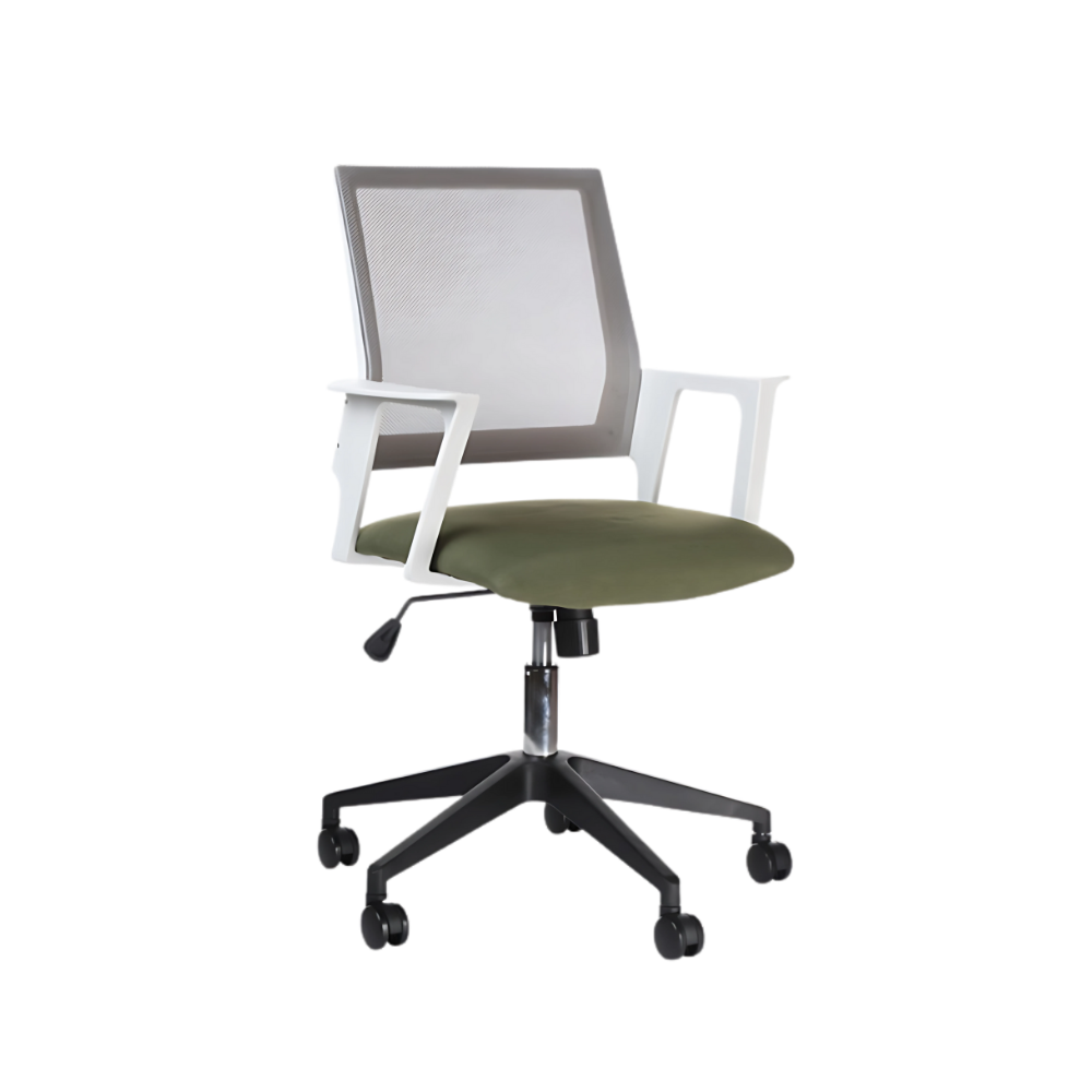 Descubre la silla operativa modelo ELK en color blanco de Aura Muebles. Ofrece comodidad y ergonomía en tu ambiente laboral con su excelente soporte lumbar y ajuste de altura. Ideal para largas jornadas de trabajo.