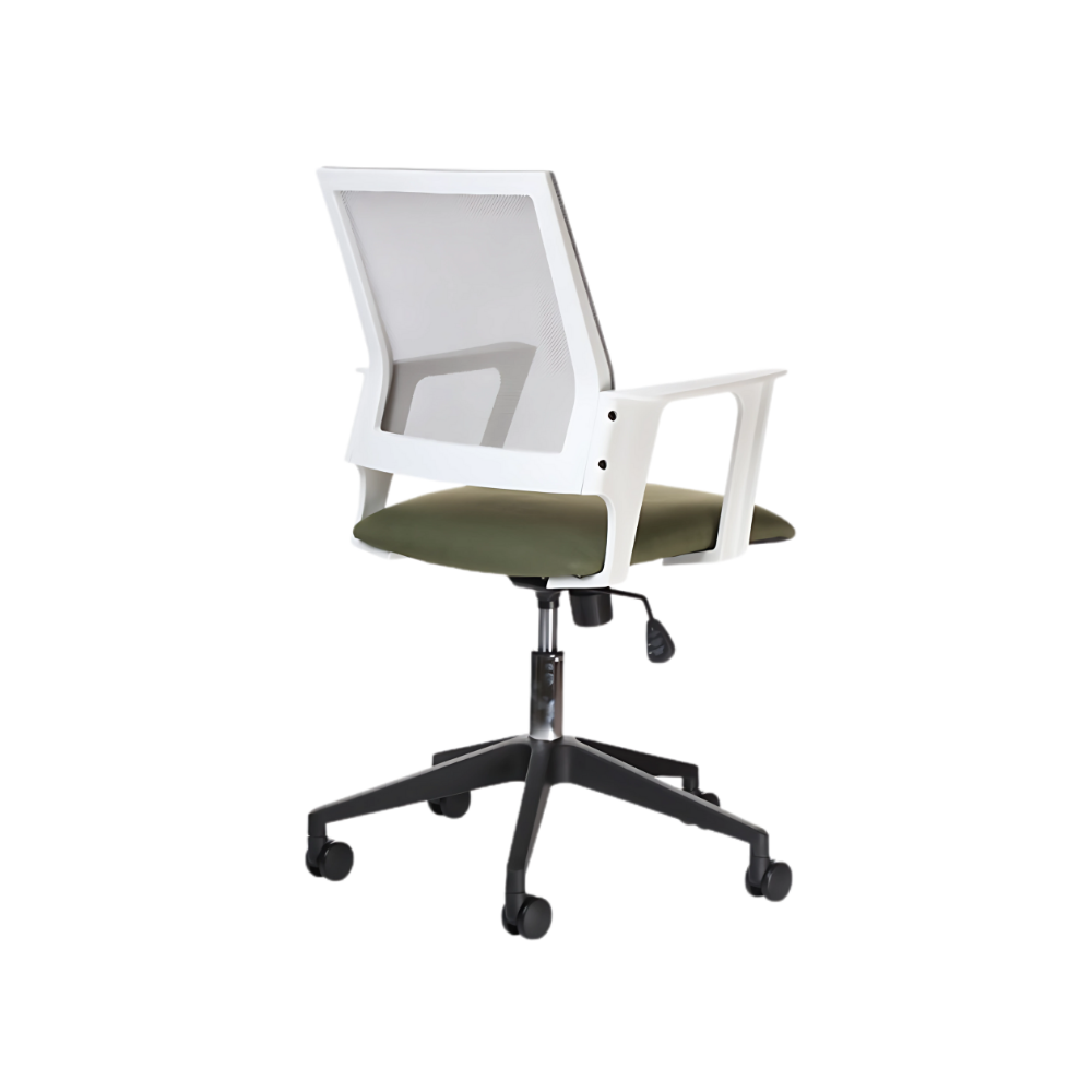 Descubre la silla operativa modelo ELK en color blanco de Aura Muebles. Ofrece comodidad y ergonomía en tu ambiente laboral con su excelente soporte lumbar y ajuste de altura. Ideal para largas jornadas de trabajo.