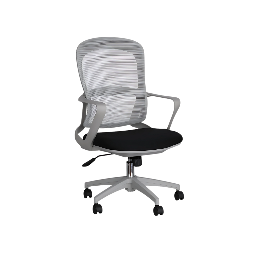 La silla operativa modelo JUPITER de Aura Muebles ofrece comodidad y eficiencia en tu lugar de trabajo. Diseño ergonómico y materiales de alta calidad para un soporte óptimo y prevención del dolor de espalda.