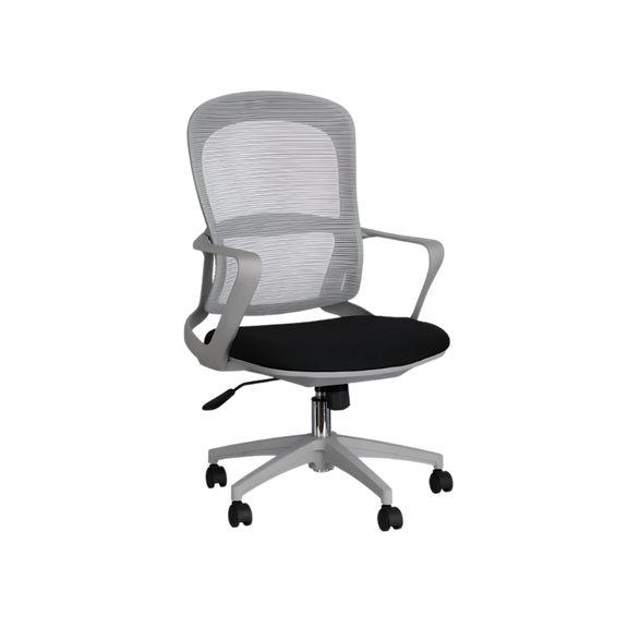 La silla operativa modelo JUPITER de Aura Muebles ofrece comodidad y eficiencia en tu lugar de trabajo. Diseño ergonómico y materiales de alta calidad para un soporte óptimo y prevención del dolor de espalda.