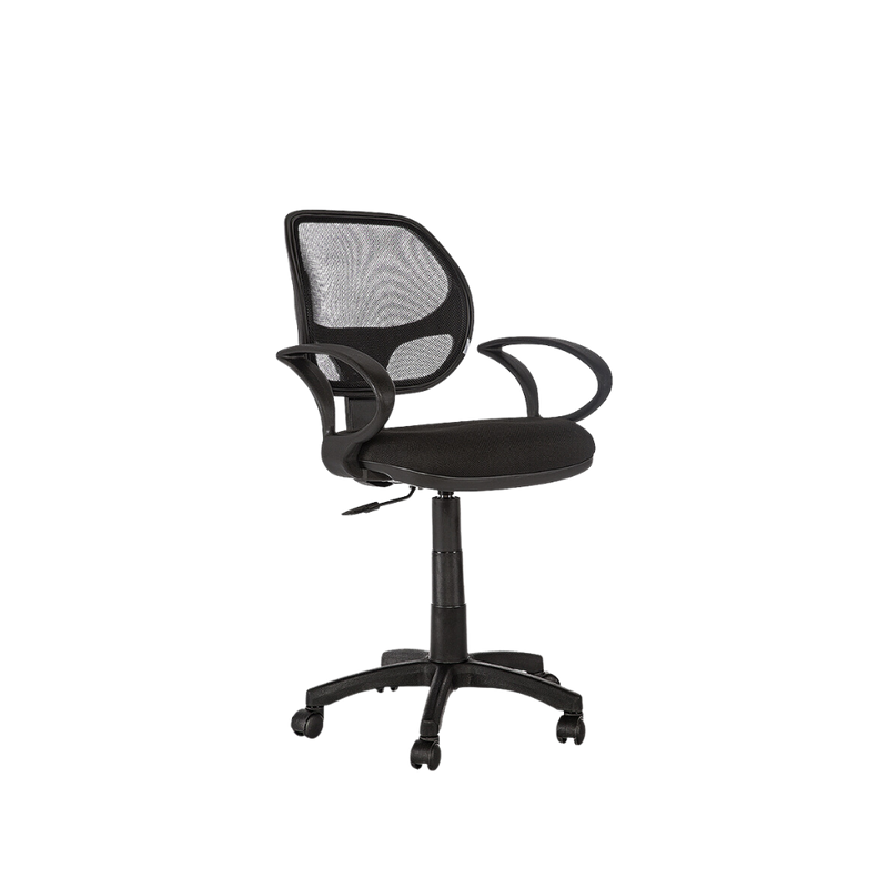 Silla Operativa color Negro con brazos Aura Muebles modelo M-50