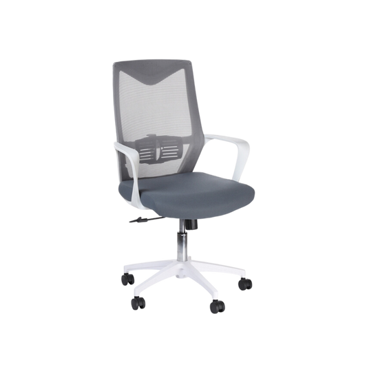 Silla operativa color Gris con Blanco Aura Muebles modelo NITRO B