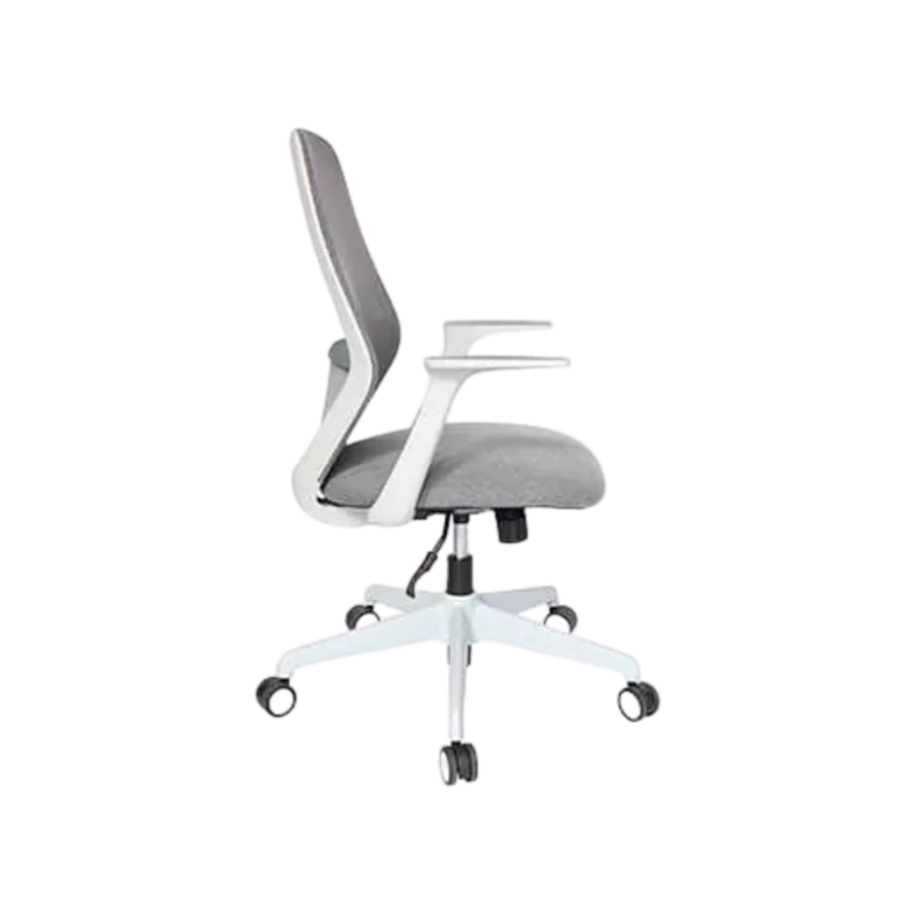 Descubre la elegante y funcional silla operativa OHE-98 en color gris de Aura Muebles. Con soporte lumbar, brinda comodidad y productividad durante largas horas de trabajo.