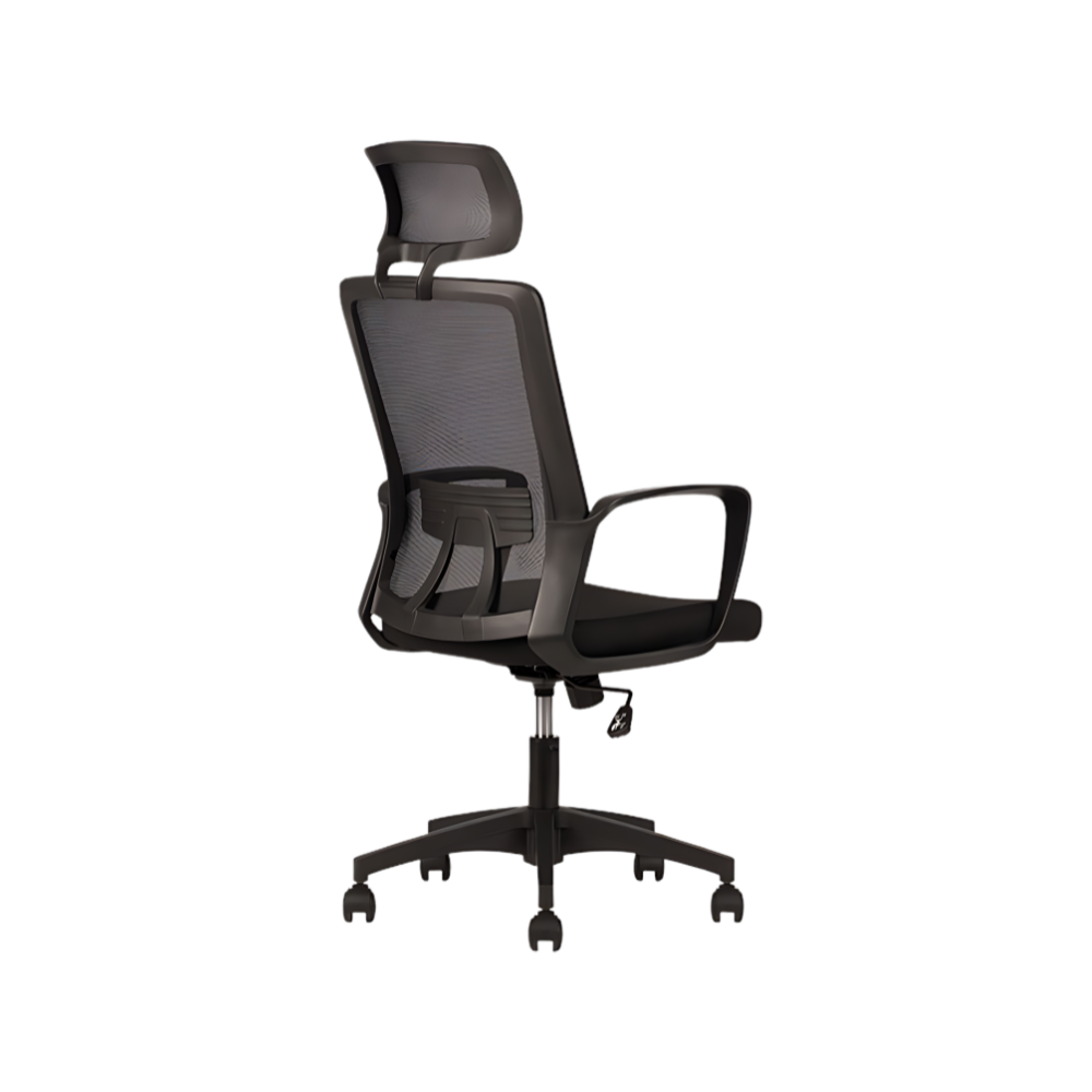 Silla operativa Play respaldo alto con ergonomía y confort con soporte lumbar. Ideal para largas jornadas en oficinas modernas y profesionales en Aura Muebles.