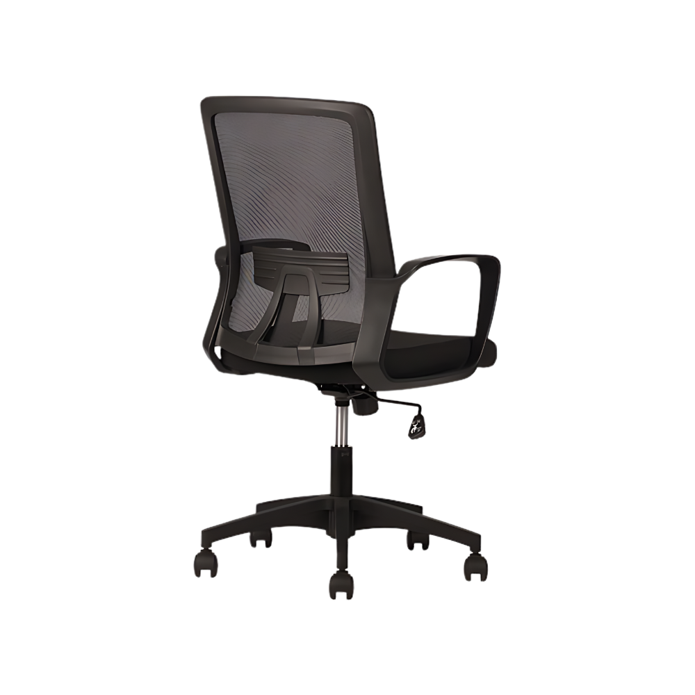 Silla operativa Play respaldo bajo con diseño moderno, soporte ergonómico y comodidad para oficinas, Ideal para espacios dinámicos y funcionales en Aura Muebles.