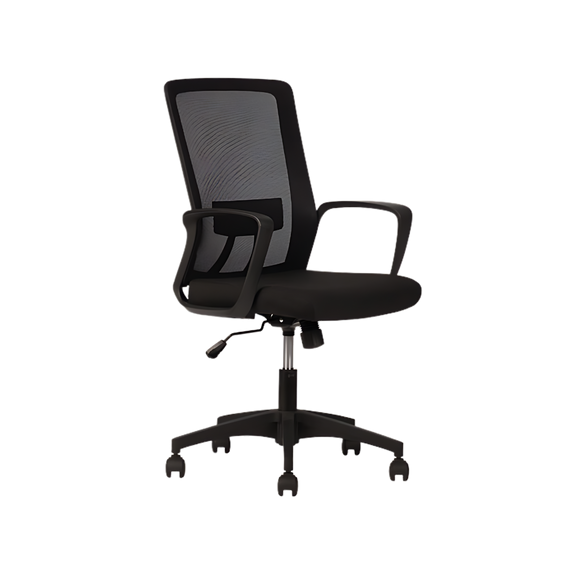 Silla operativa Play respaldo bajo con diseño moderno, soporte ergonómico y comodidad para oficinas, Ideal para espacios dinámicos y funcionales en Aura Muebles.