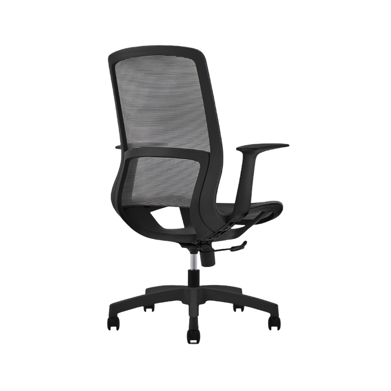Silla Operativa modelo Sonic con respaldo de malla, mecanismo reclinable y diseño ergonómico. Disponible en negro y gris. Ideal para oficinas modernas.
