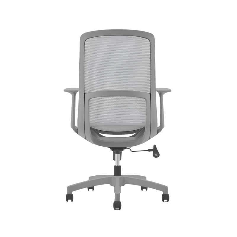 Silla Operativa modelo Sonic con respaldo de malla, mecanismo reclinable y diseño ergonómico. Disponible en negro y gris. Ideal para oficinas modernas.