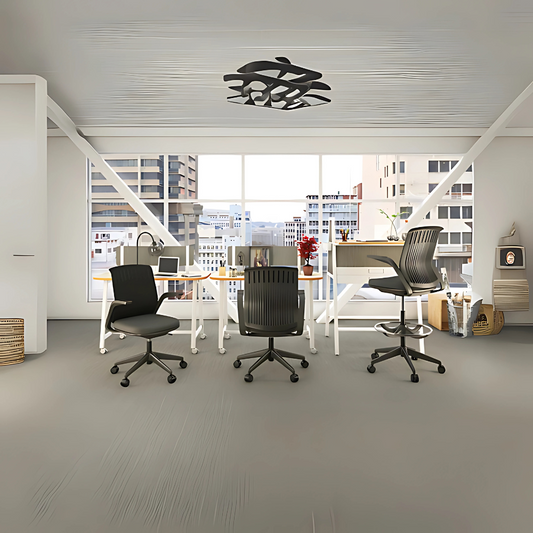Descubre la silla operativa modelo Whale OHE-100 en color negro de Aura Muebles. Mejora tu postura y aumenta tu productividad en el trabajo con esta silla ergonómica y ajustable.