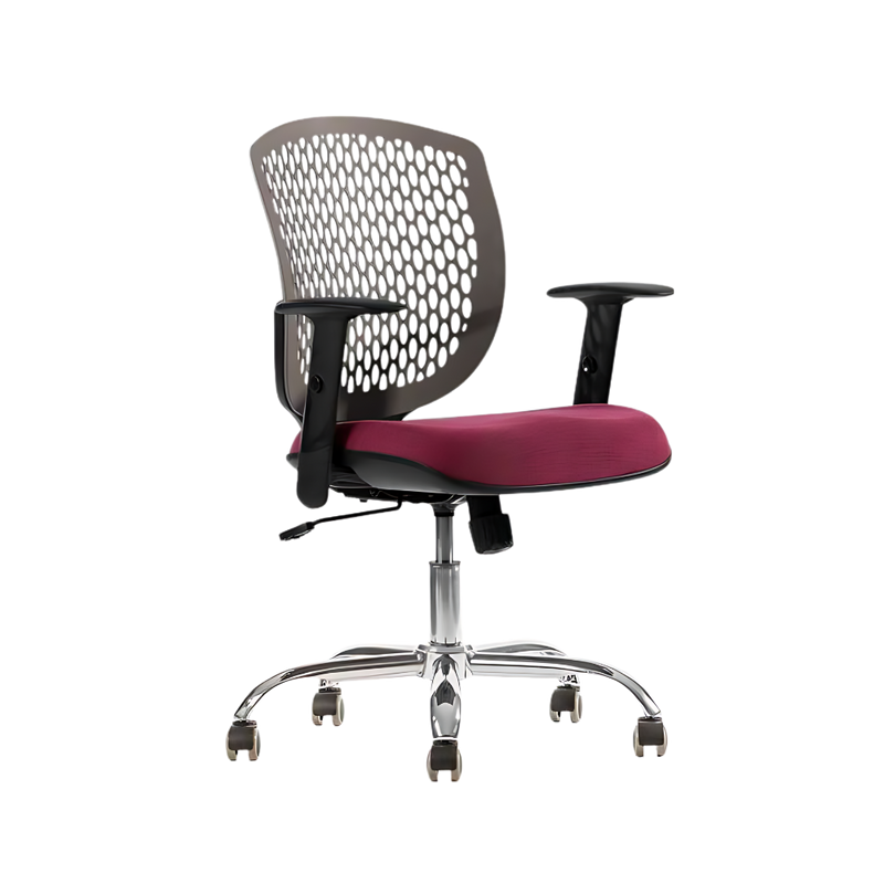 Silla Operativa ZOOM de Aura Muebles Base Cromada es una Silla ergonómica con soporte lumbar y base cromada. Diseño moderno y cómodo perfecto para oficina.