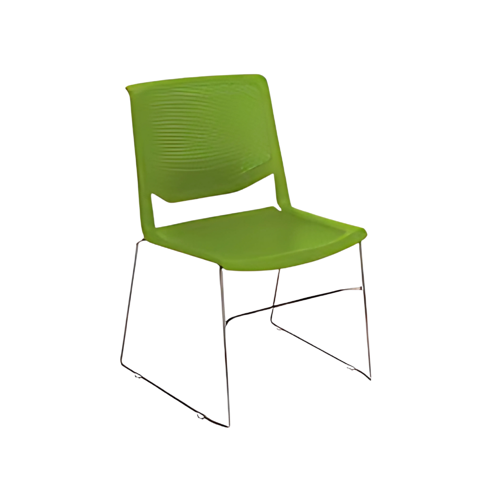 Silla para restaurante Respaldo y asiento En polipropileno de una sola pieza en colores blanco gris negro y verde con protección UV Aura Muebles modelo A-630