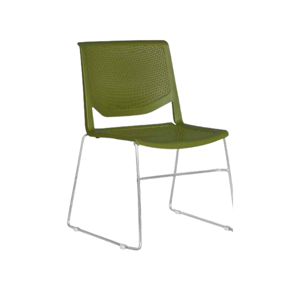 Silla para restaurante Respaldo y asiento En polipropileno de una sola pieza en colores blanco gris negro y verde con protección UV Aura Muebles modelo A-630