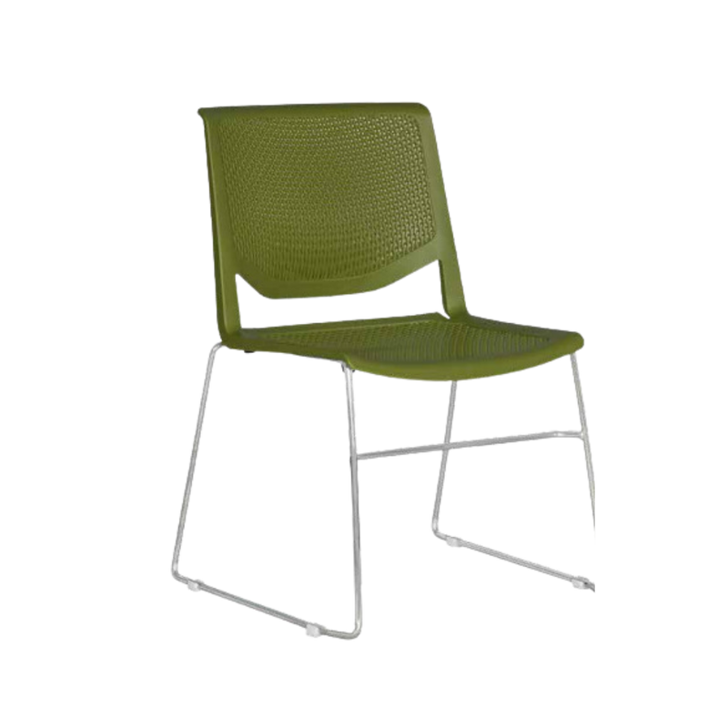 Silla para restaurante Respaldo y asiento En polipropileno de una sola pieza en colores blanco gris negro y verde con protección UV Aura Muebles modelo A-630