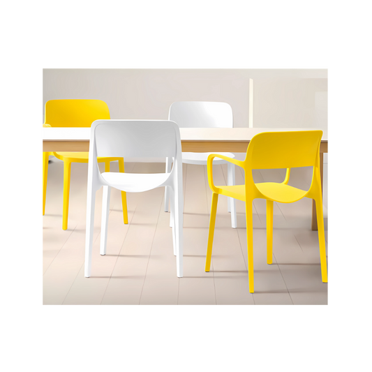 Silla para restaurante AIR Patas asiento y respaldo De una sola pieza en polipropileno de alta resistencia y duración Aura Muebles modelo OHV-134