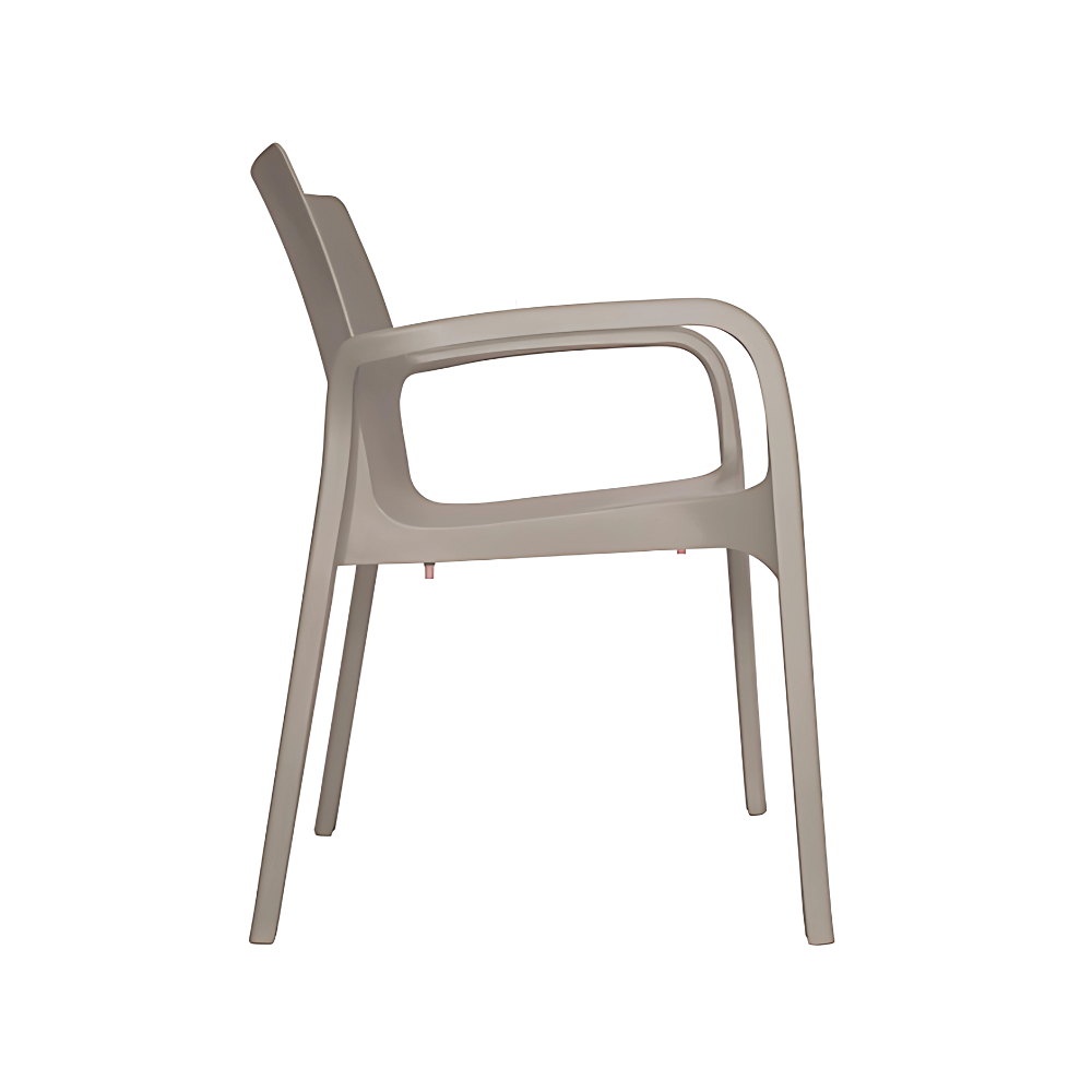 Silla para restaurante ALISSA De una sola pieza en polipropileno de alta resistencia y duración para la intemperie resistente a los rayos ultravioleta (UV) y al ambiente salino Aura Muebles modelo OHV-91