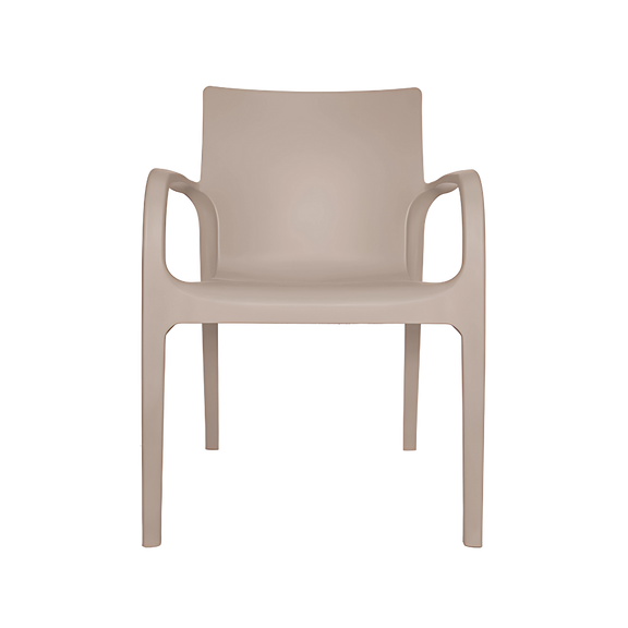 Silla para restaurante ALISSA De una sola pieza en polipropileno de alta resistencia y duración para la intemperie resistente a los rayos ultravioleta (UV) y al ambiente salino Aura Muebles modelo OHV-91