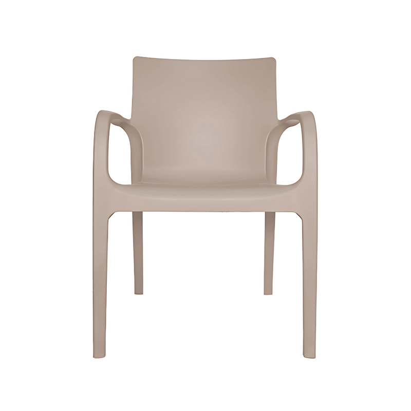 Silla para restaurante ALISSA De una sola pieza en polipropileno de alta resistencia y duración para la intemperie resistente a los rayos ultravioleta (UV) y al ambiente salino Aura Muebles modelo OHV-91