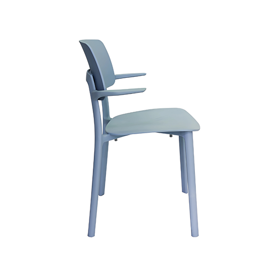 Silla para restaurante KIN Patas asiento y respaldo de una sola pieza en polipropileno de alta resistencia y duración Aura Muebles modelo OHV-136