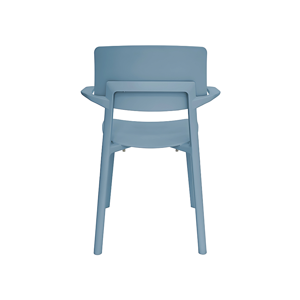 Silla para restaurante KIN Patas asiento y respaldo de una sola pieza en polipropileno de alta resistencia y duración Aura Muebles modelo OHV-136