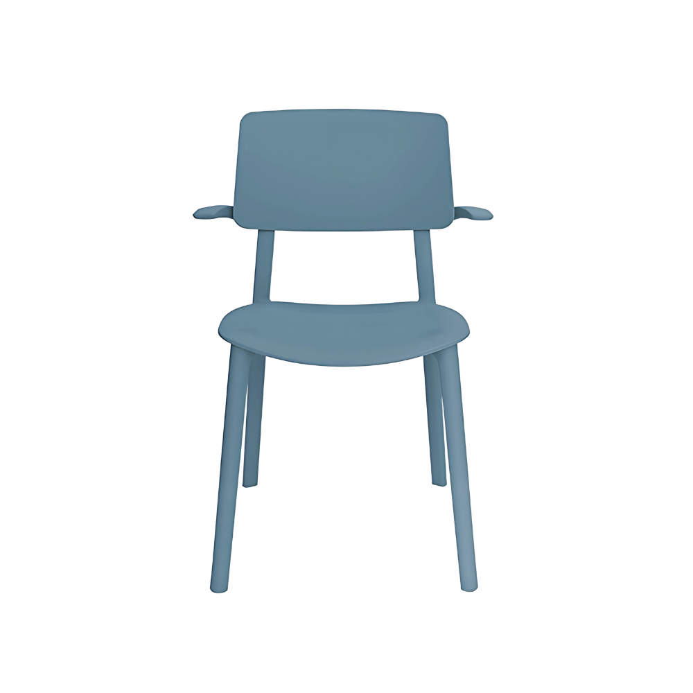 Silla para restaurante KIN Patas asiento y respaldo de una sola pieza en polipropileno de alta resistencia y duración Aura Muebles modelo OHV-136