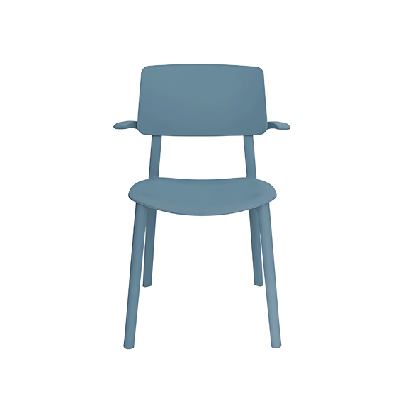 Silla para restaurante KIN Patas asiento y respaldo de una sola pieza en polipropileno de alta resistencia y duración Aura Muebles modelo OHV-136