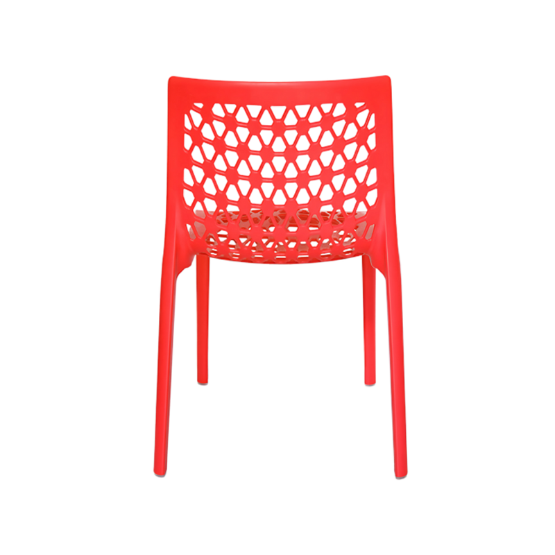 Silla para restaurante con patas asiento y respaldo de una sola pieza en polipropileno de alta resistencia y duración para la intemperie resistente a los rayos ultravioleta (UV) y al ambiente salino Aura Muebles modelo OHV-74