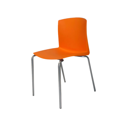 Silla para restaurante Estructura Metálica tubo de acero redondo de 3/4” cal. 18 en 4 patas tapones de polipropileno en terminales para evitar rayaduras en piso