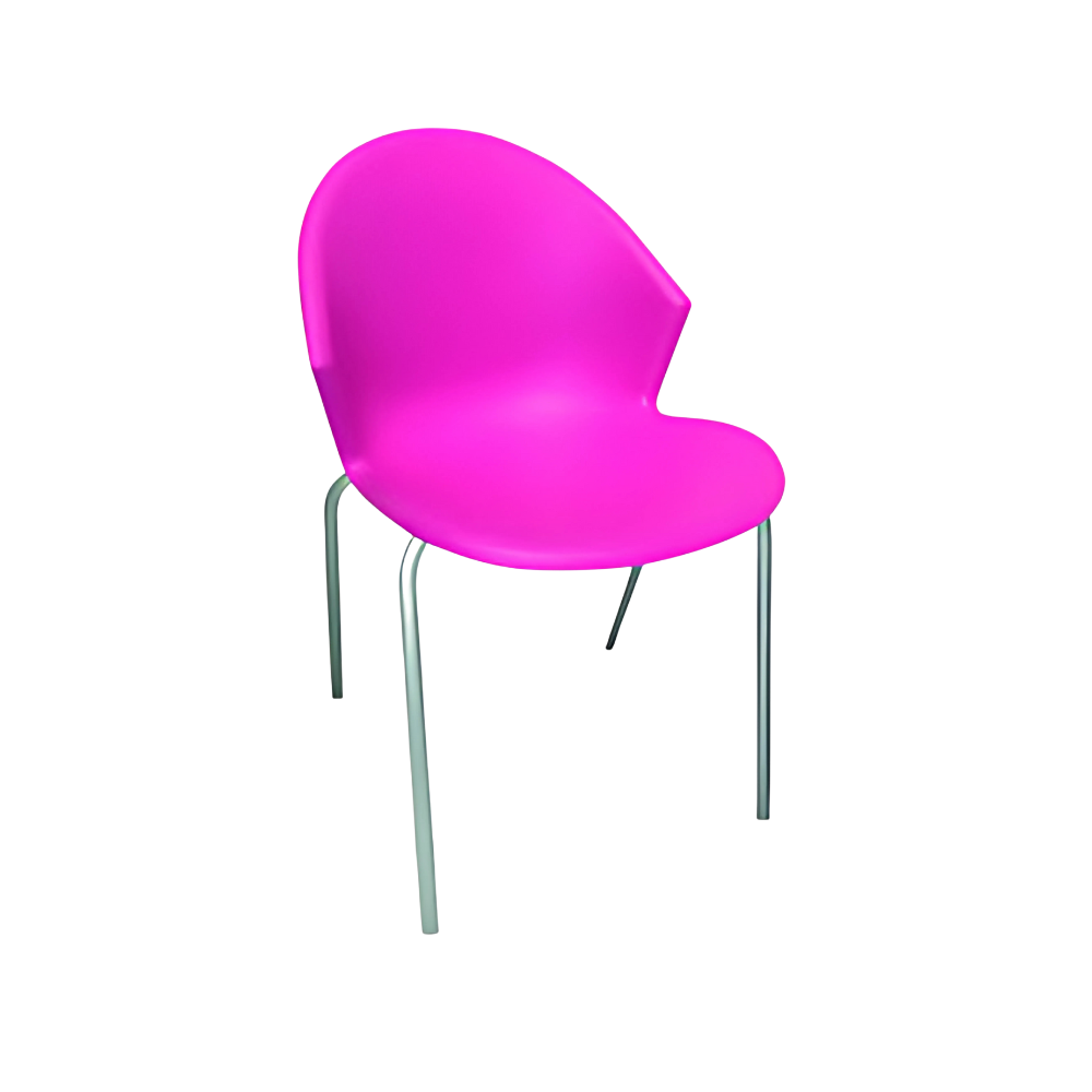 Silla para restaurante Plástico de polipropileno en asiento y respaldo de una sola pieza sin tapiz Aura Muebles modelo PL-50