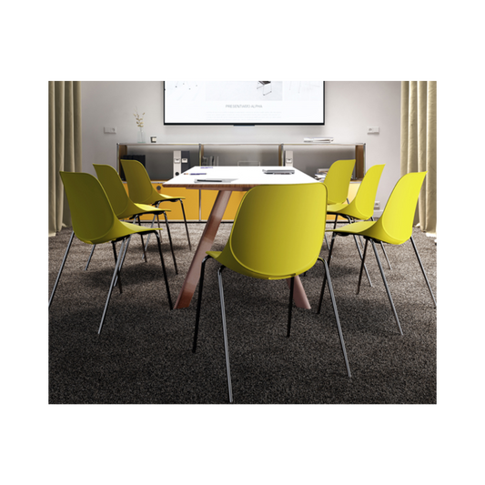 Silla para restaurante QUICK Asiento y respaldo de una sola pieza en polipropileno de alta resistencia y duración modelo OHV-47