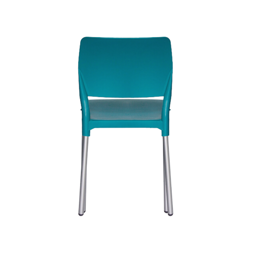 Silla para restaurante Asiento y respaldo de una sola pieza en polipropileno de alta resistencia y duración para intemperie resistente a los rayos ultravioleta (UV) y al ambiente salino REEF Aura Muebles modelo OHV-62