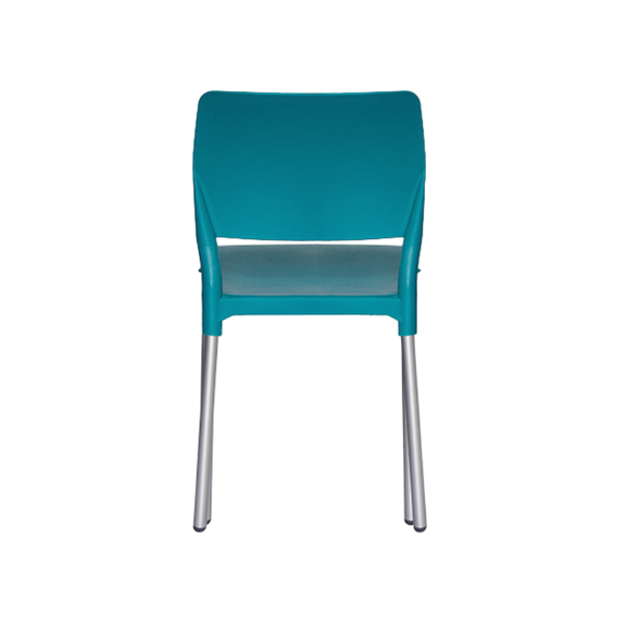 Silla para restaurante Asiento y respaldo de una sola pieza en polipropileno de alta resistencia y duración para intemperie resistente a los rayos ultravioleta (UV) y al ambiente salino REEF Aura Muebles modelo OHV-62