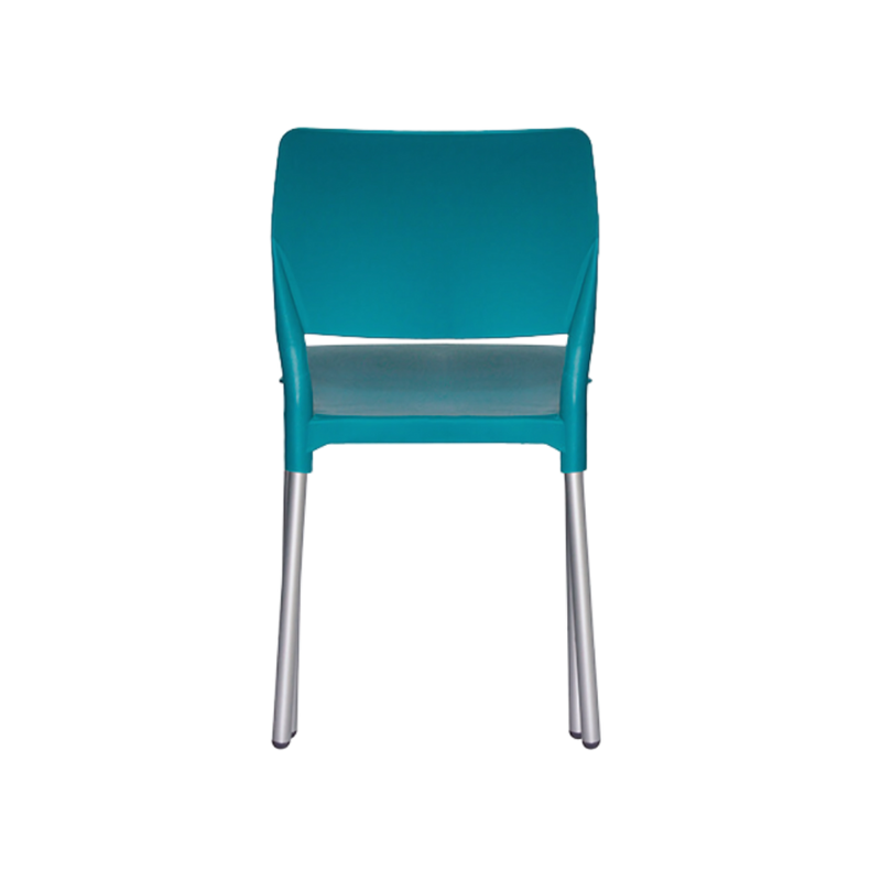 Silla para restaurante Asiento y respaldo de una sola pieza en polipropileno de alta resistencia y duración para intemperie resistente a los rayos ultravioleta (UV) y al ambiente salino REEF Aura Muebles modelo OHV-62