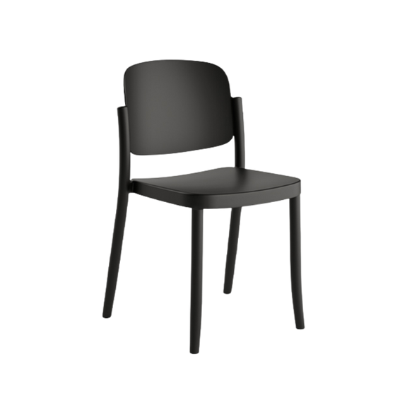 Silla Piazza 1 apilable de diseño retro en polipropileno