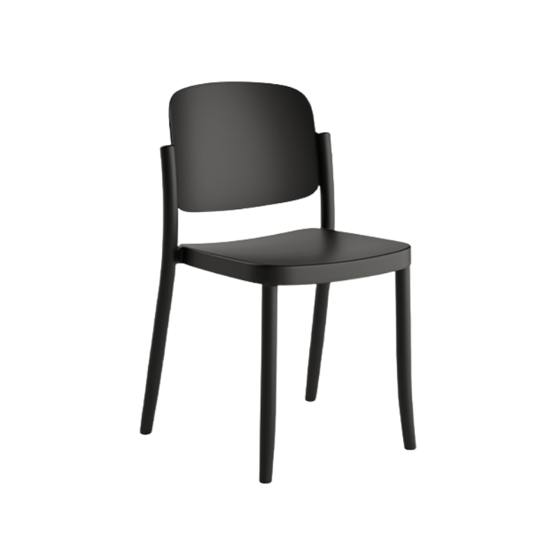 Silla Piazza 1 apilable de diseño retro en polipropileno