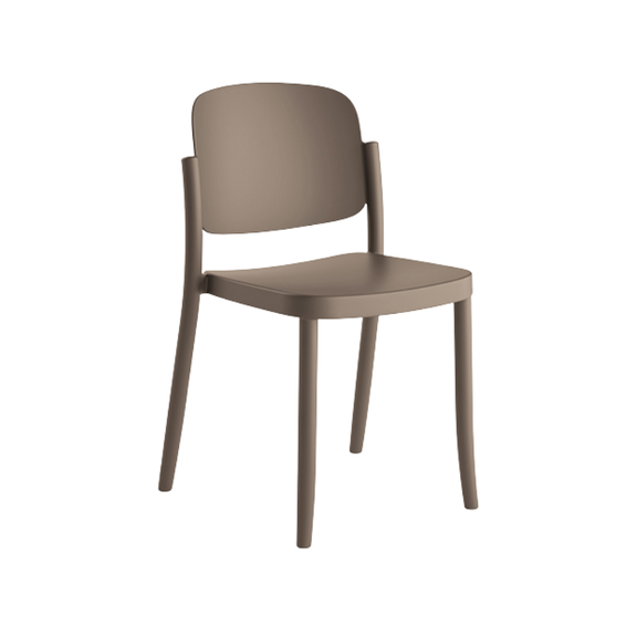 Silla Piazza 1 apilable de diseño retro en polipropileno