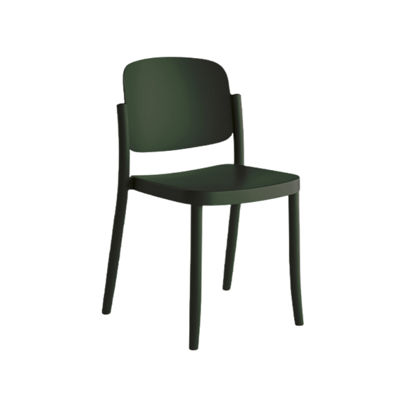 Silla Piazza 1 apilable de diseño retro en polipropileno