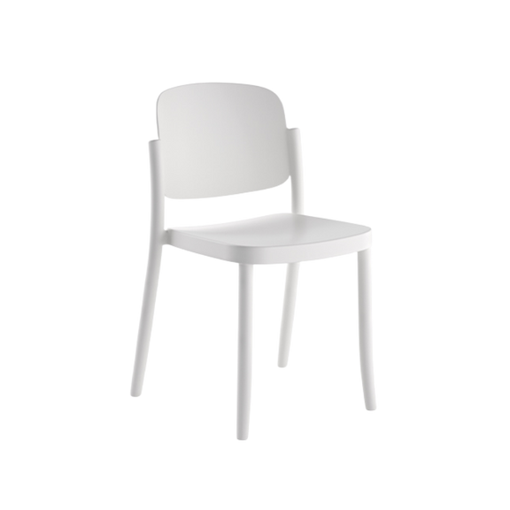 Silla Piazza 1 apilable de diseño retro en polipropileno