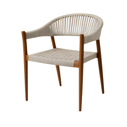 Silla para terraza con estructura walnut