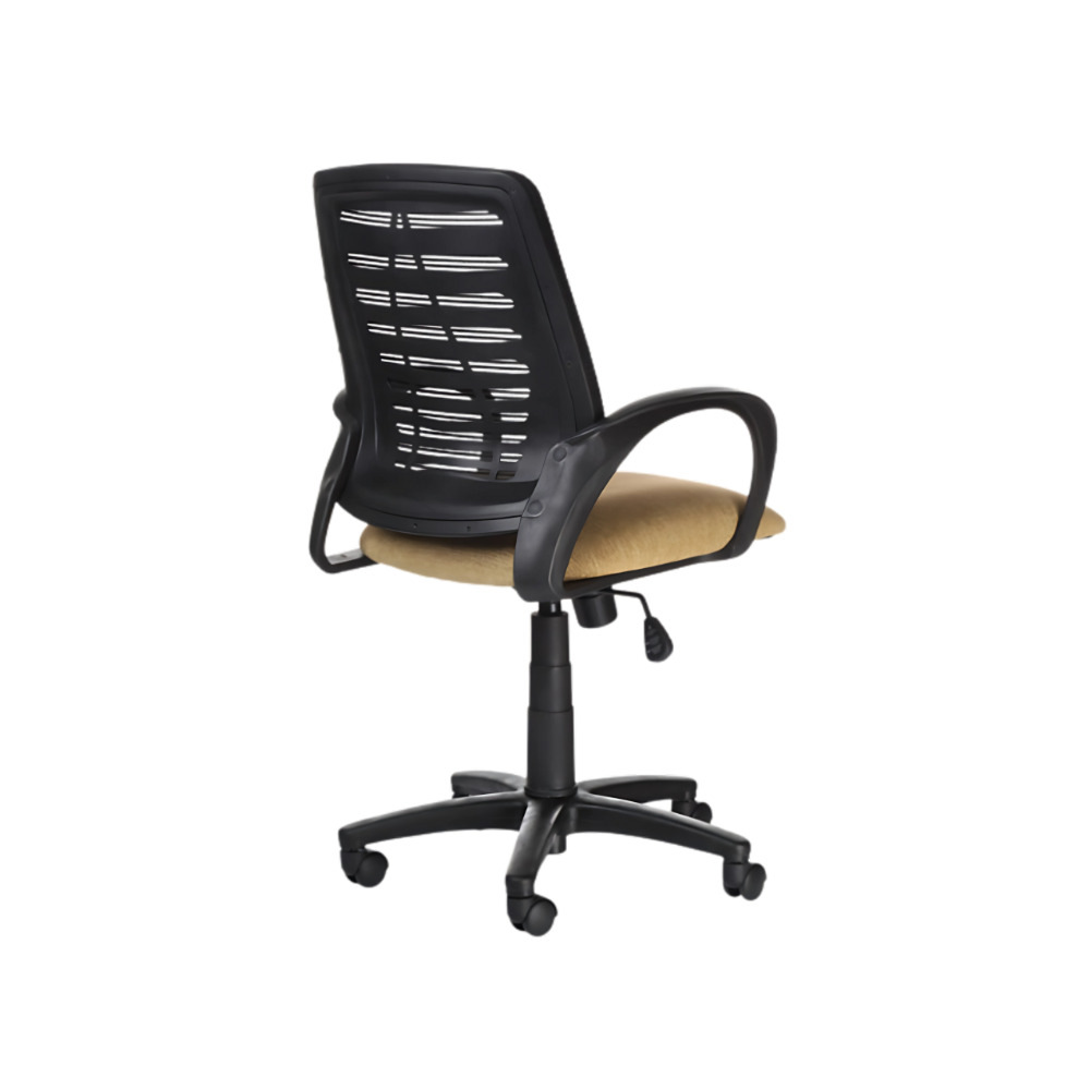 Encuentra la silla secretarial ARIES perfecta para tu oficina en Aura Muebles en Guadalajara, diseño ergonómico y ajustable para una postura cómoda y saludable.