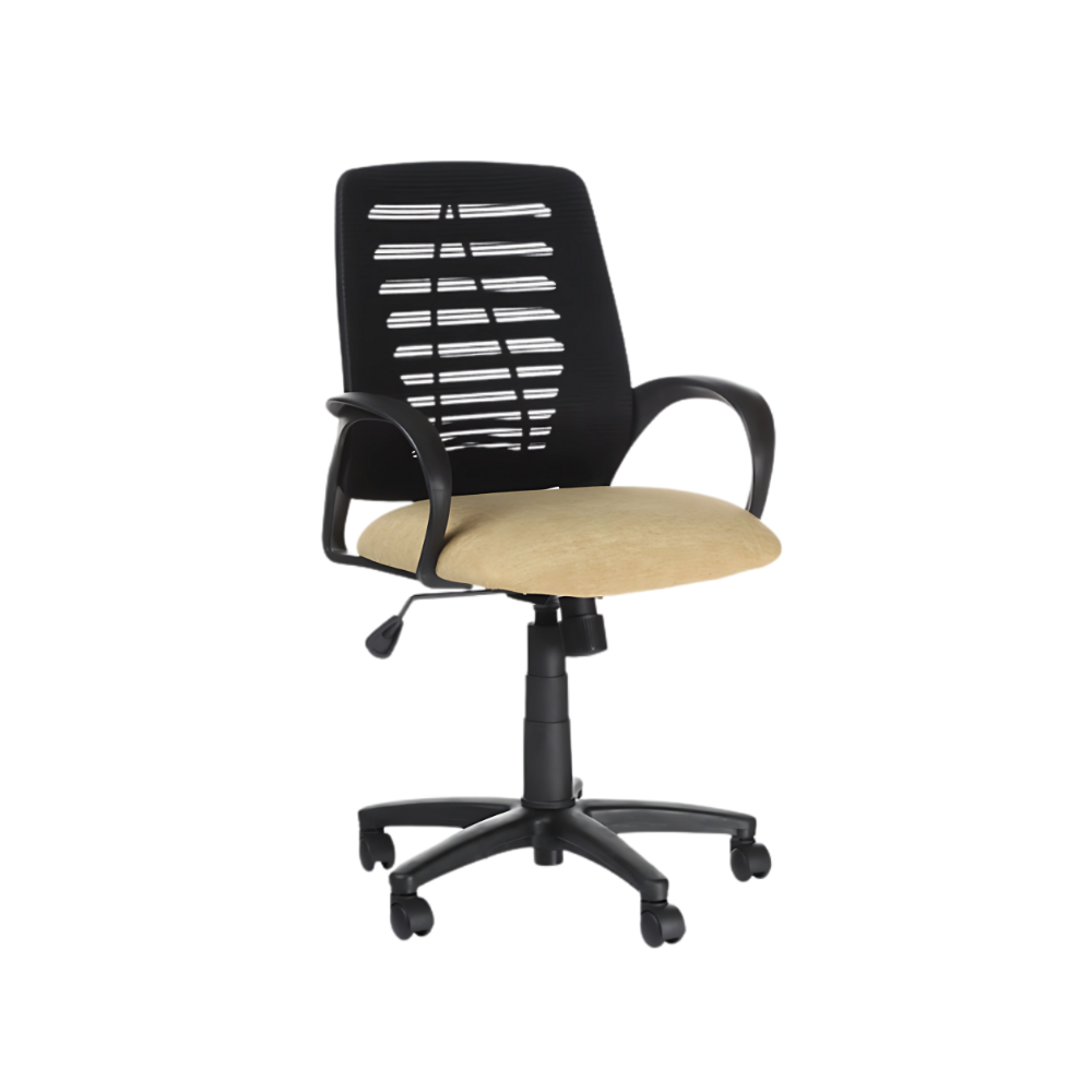 Encuentra la silla secretarial ARIES perfecta para tu oficina en Aura Muebles en Guadalajara, diseño ergonómico y ajustable para una postura cómoda y saludable.