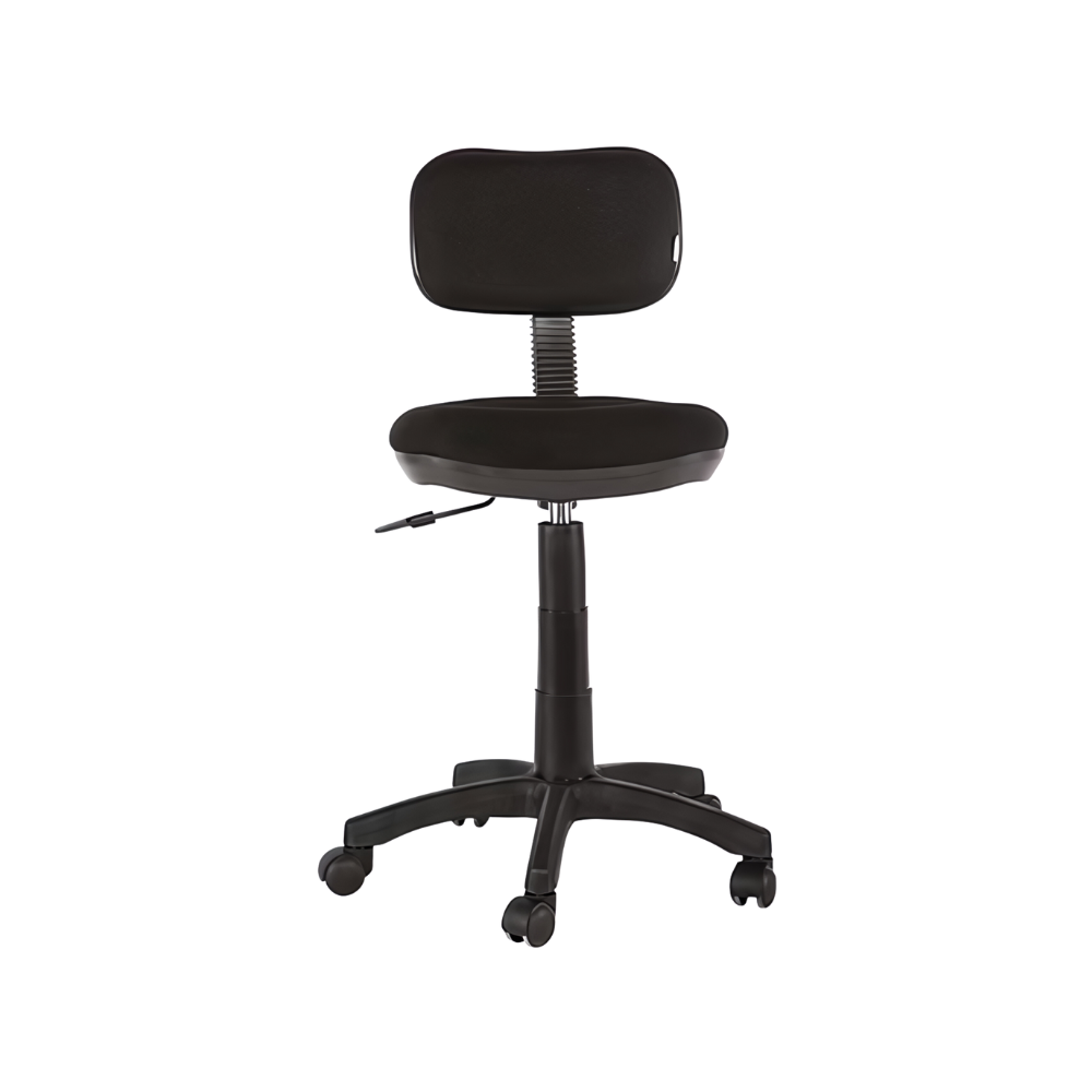 Silla secretarial A-05 Aura Muebles con respaldo y asiento: Asiento y respaldo en plástico rígido tapizados en variedad de colores